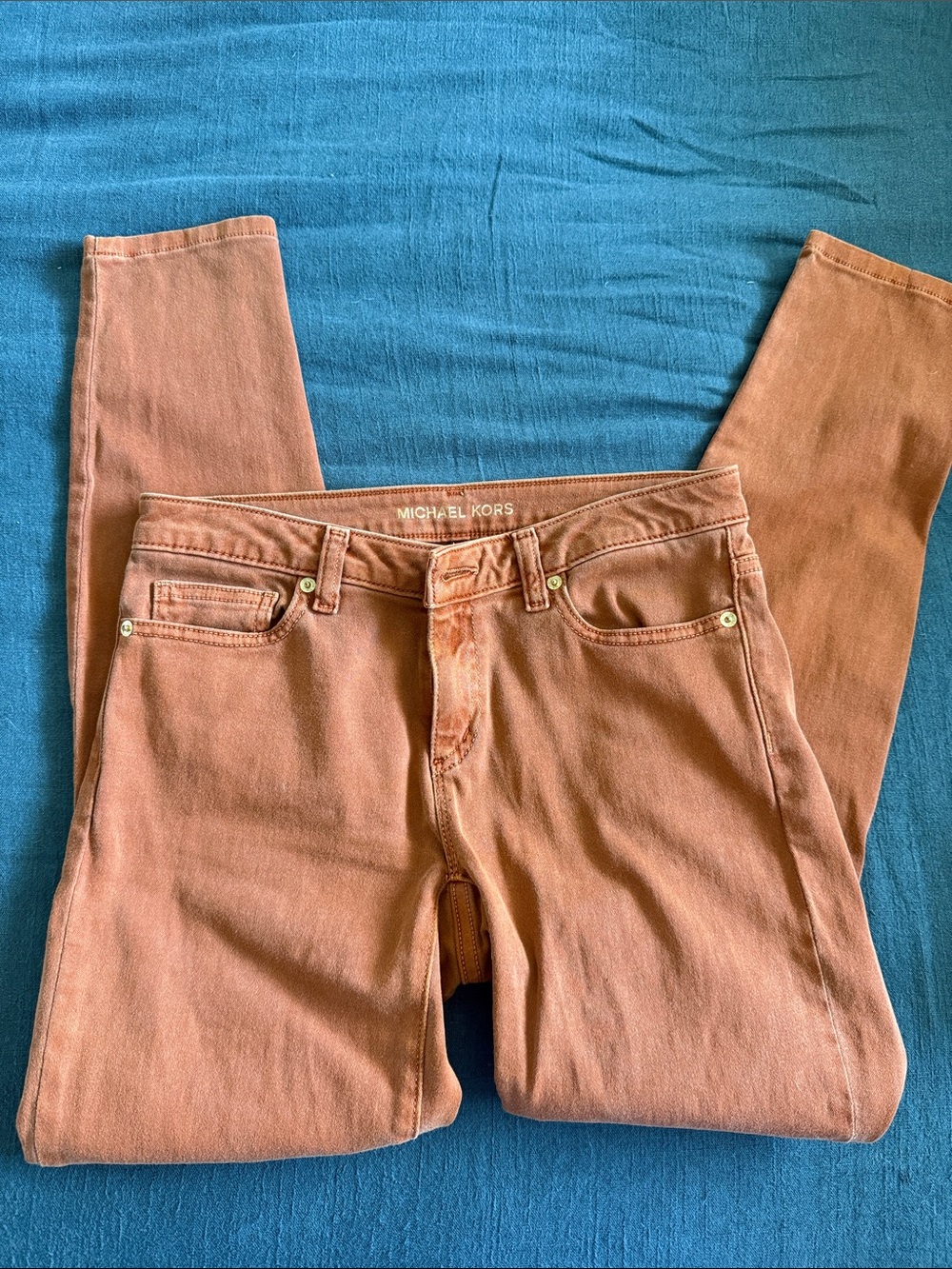 MICHAEL KORS Women's Skinny Jeans in Rust